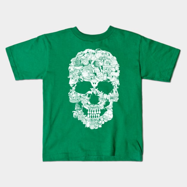 Clip Art Skull Kids T-Shirt by tomburns